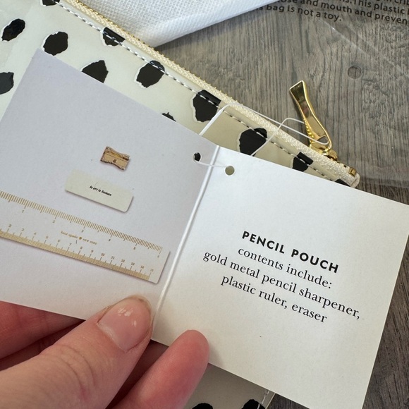 Kate Spade Flamingo Dot Pencil Pouch & Accessories NWT - Picture 9 of 9